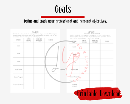 Undated Teacher Planner