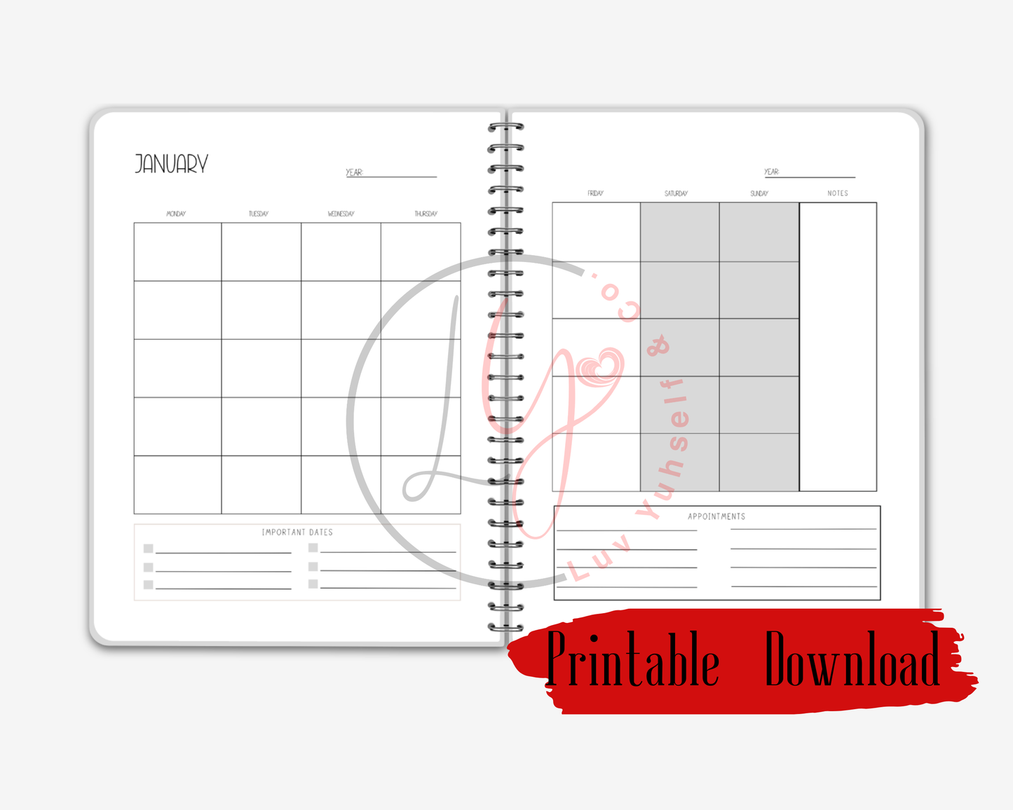Undated Teacher Planner
