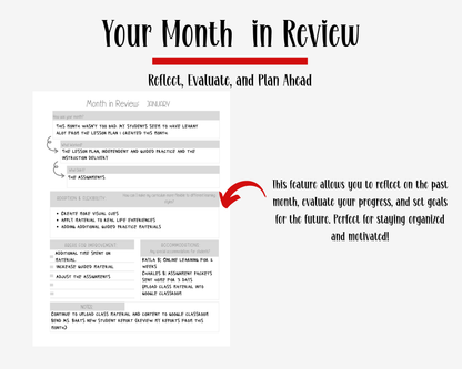 Undated Teacher Planner